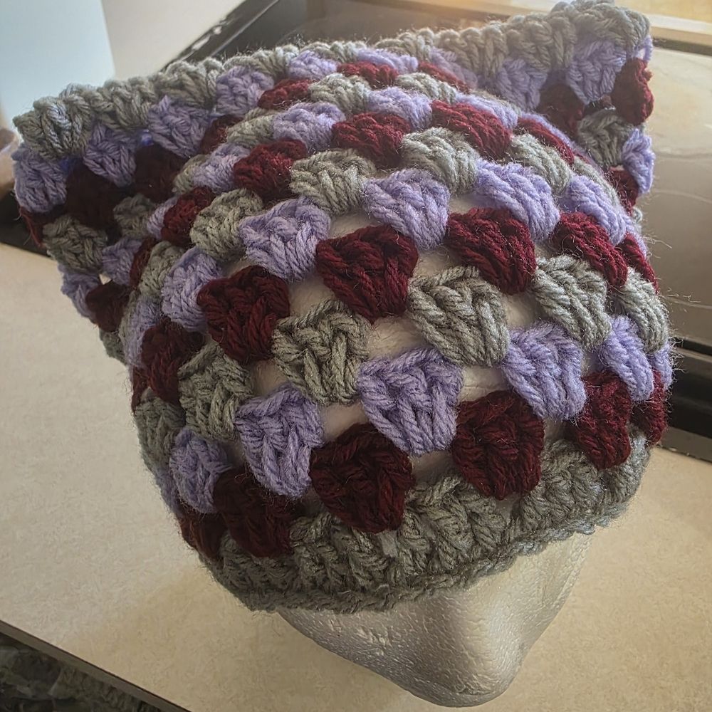 Handmade Crocheted Car Ear Beanie